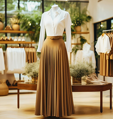 Ochre Pleated Columns