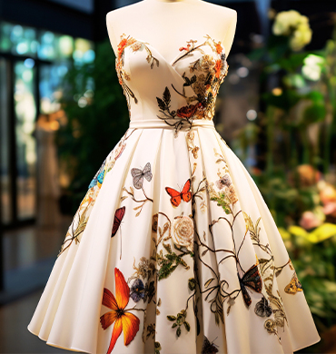 Butterfly Meadow Satin