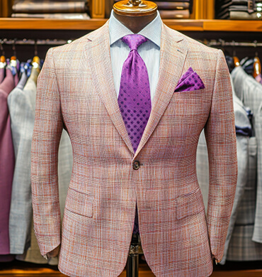 Heather Micro-Check Tailored 