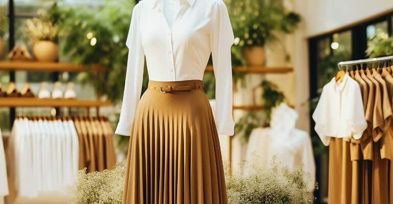 Ochre Pleated Columns