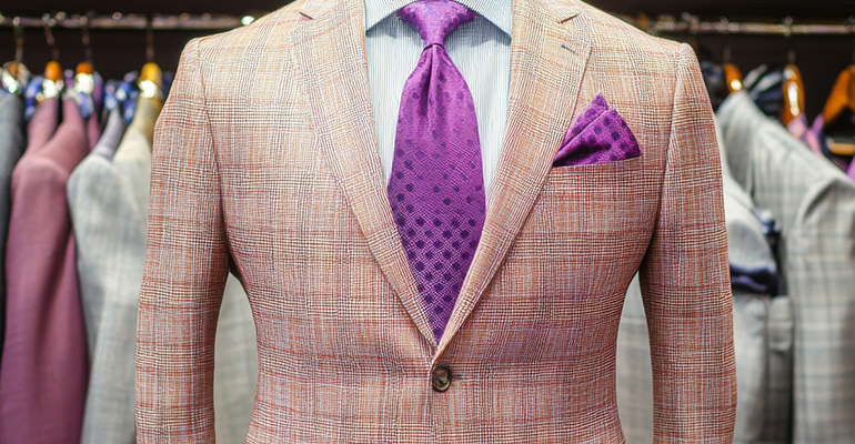 Heather Micro-Check Tailored