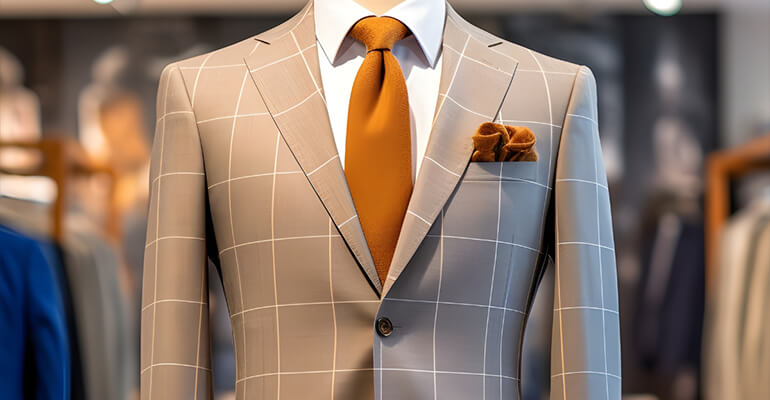 Sandstone Grid Blazer
